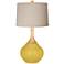 Nugget Natural Linen Drum Shade Wexler Table Lamp