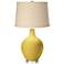 Nugget Oatmeal Linen Shade Ovo Table Lamp