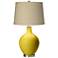 Nugget Oatmeal Linen Shade Ovo Table Lamp