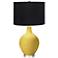 Nugget Yellow Ovo Table Lamp with Black Shade