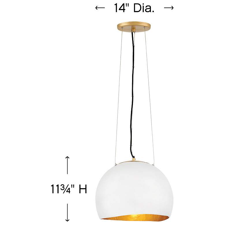 Image 2 Nula 14" Wide White Pendant Light by Hinkley Lighting more views