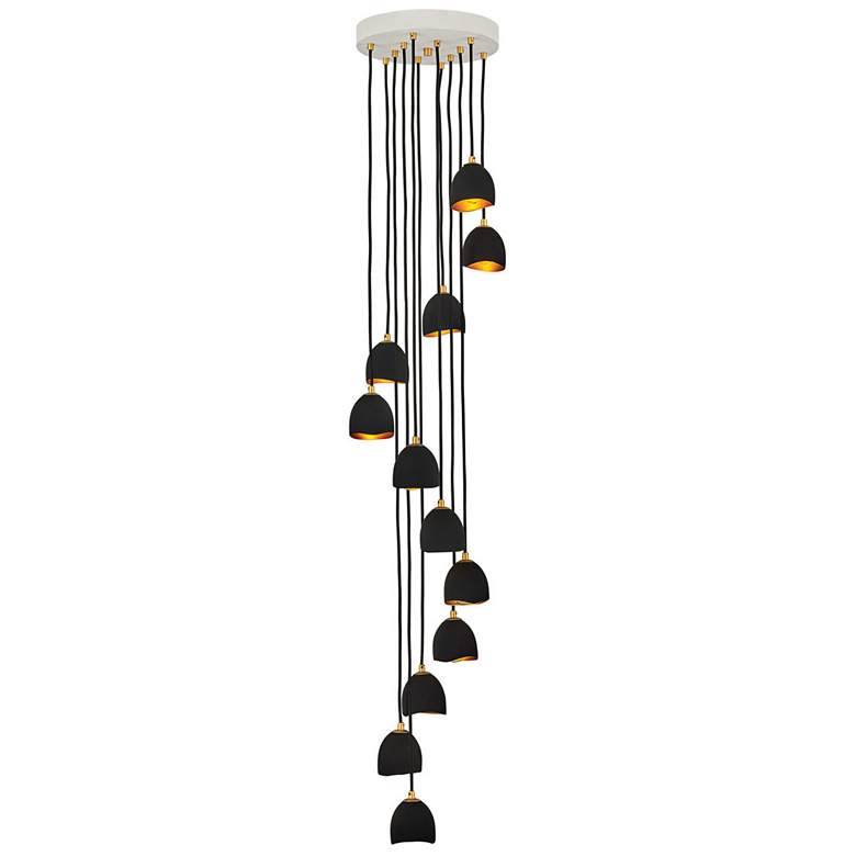 Image 1 Nula 18 1/2" Wide Black Chandelier by Hinkley Lighting