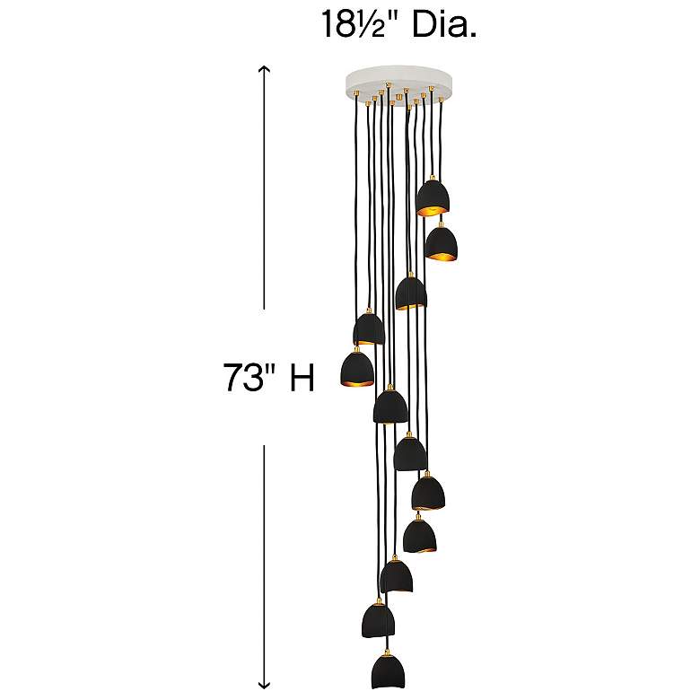 Image 3 Nula 18 1/2" Wide Black Chandelier by Hinkley Lighting more views