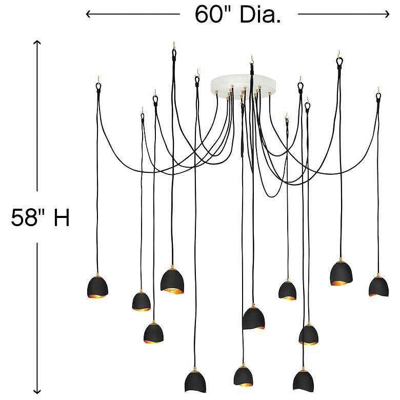 Image 5 Nula 18 1/2" Wide Black Chandelier by Hinkley Lighting more views