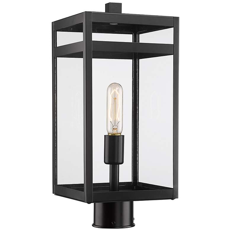 Image 1 Nuri 17 3/4" High Black Outdoor Post Light