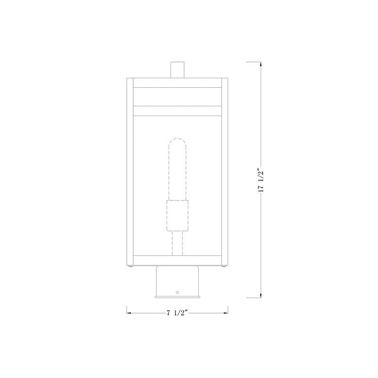 Image 7 Nuri 17 3/4" High Black Outdoor Post Light more views