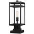 Nuri 19 1/2" High Black Outdoor Pier Mount Light