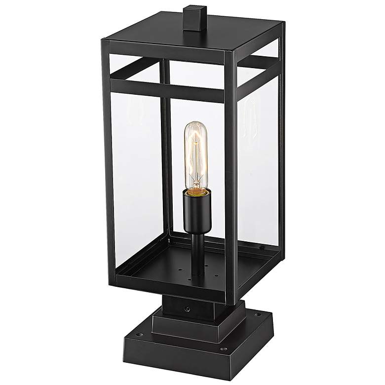 Image 4 Nuri 19 1/2" High Black Outdoor Pier Mount Light more views