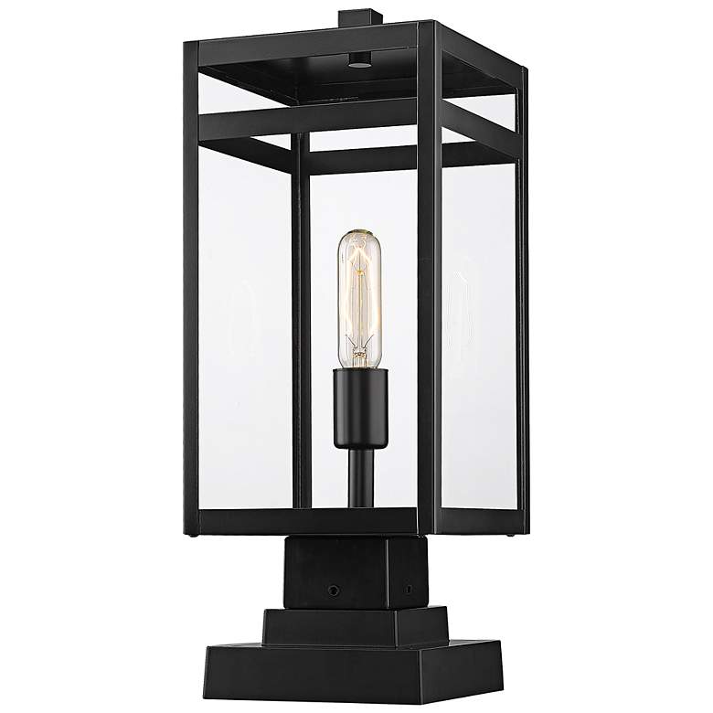 Image 5 Nuri 19 1/2" High Black Outdoor Pier Mount Light more views