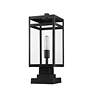 5_Nuri 19 1/2" High Black Outdoor Pier Mount Light more views