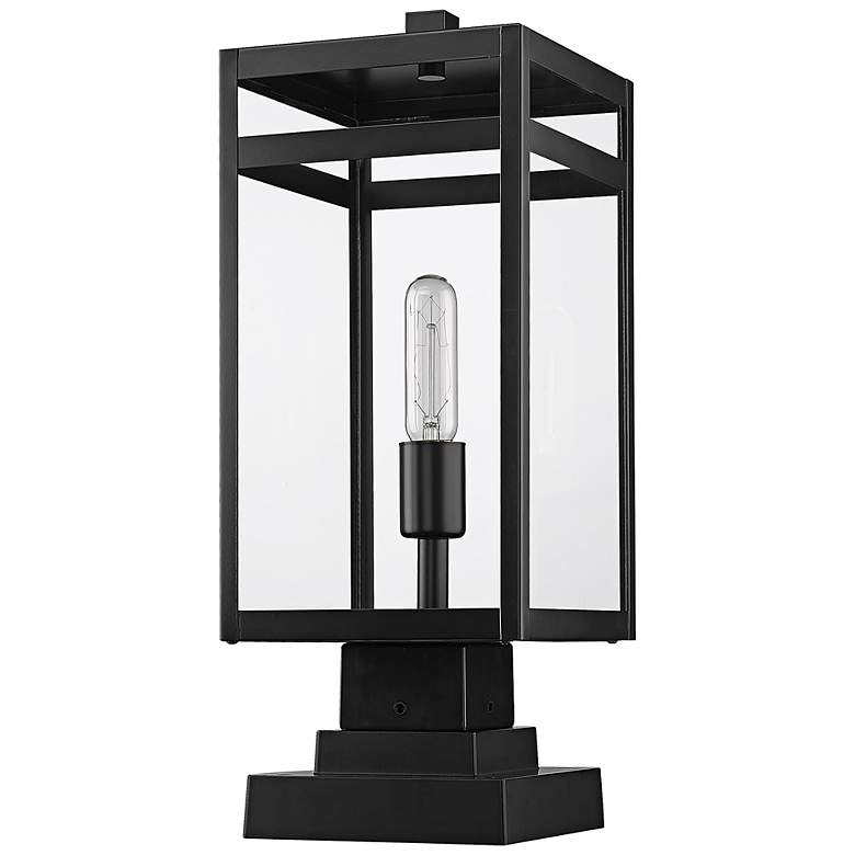Image 6 Nuri 19 1/2" High Black Outdoor Pier Mount Light more views