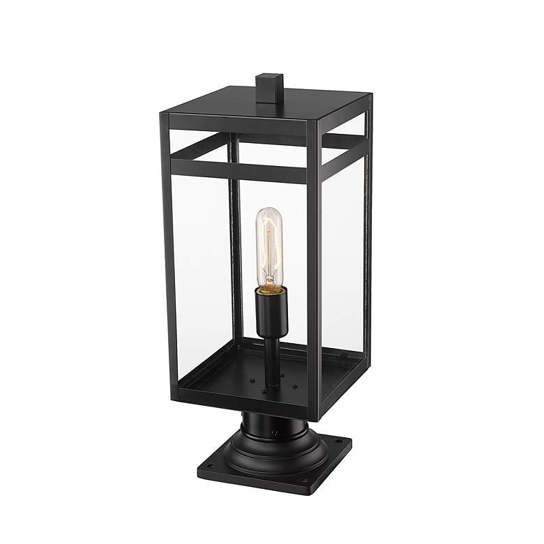 Image 3 Nuri 19 3/4" High Black Outdoor Pier Mount Light more views