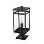 3_Nuri 19 3/4" High Black Outdoor Pier Mount Light more views