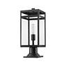 5_Nuri 19 3/4" High Black Outdoor Pier Mount Light more views