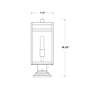 6_Nuri 19 3/4" High Black Outdoor Pier Mount Light more views