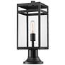 1_Nuri 19 3/4" High Black Outdoor Pier Mount Light