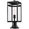 Nuri 19 3/4" High Black Outdoor Pier Mount Light