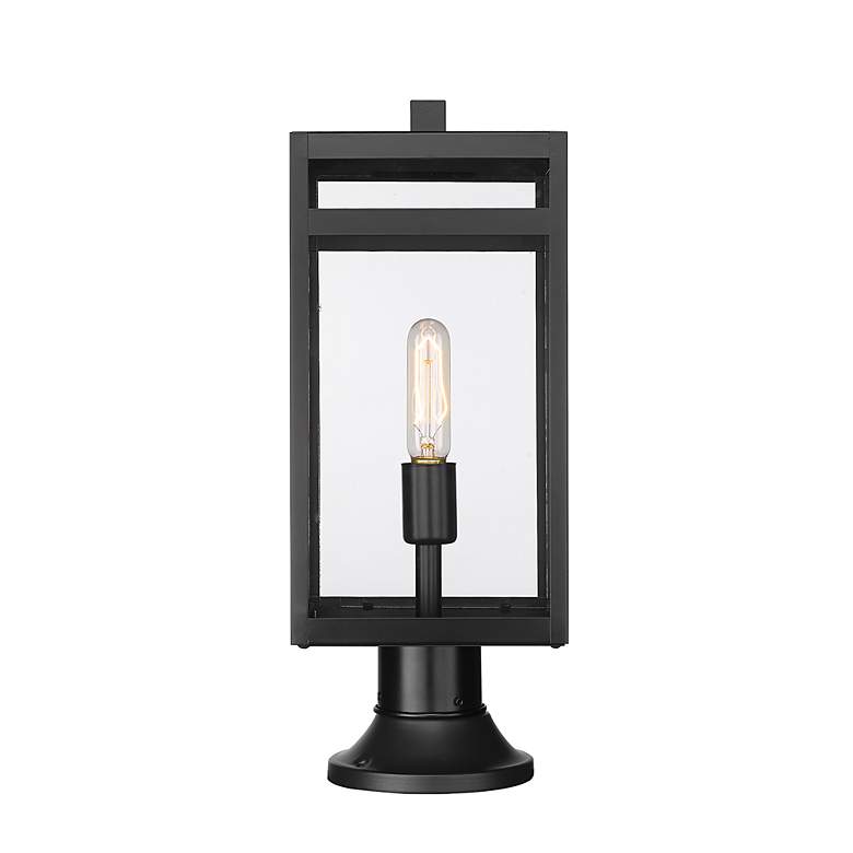 Image 2 Nuri 19 3/4" High Black Outdoor Pier Mount Light more views