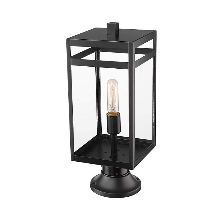 Image 3 Nuri 19 3/4" High Black Outdoor Pier Mount Light more views