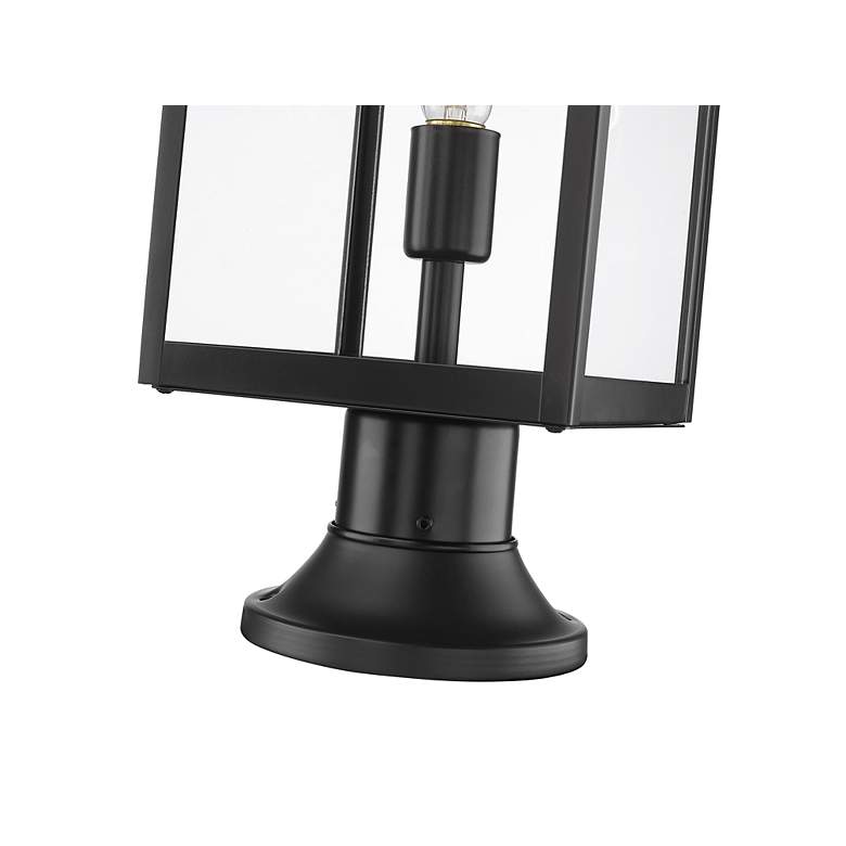 Image 4 Nuri 19 3/4" High Black Outdoor Pier Mount Light more views
