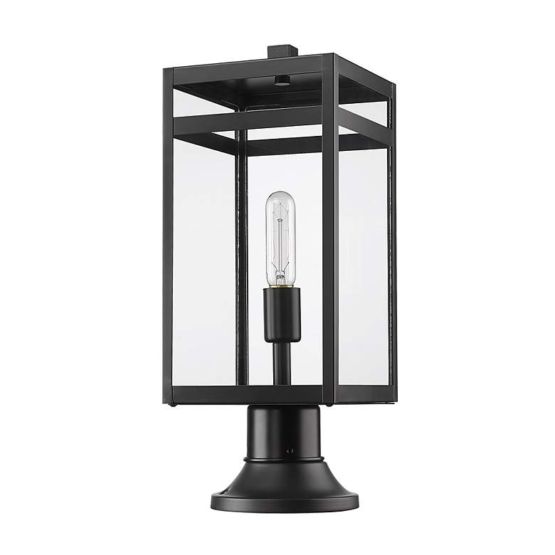 Image 5 Nuri 19 3/4" High Black Outdoor Pier Mount Light more views