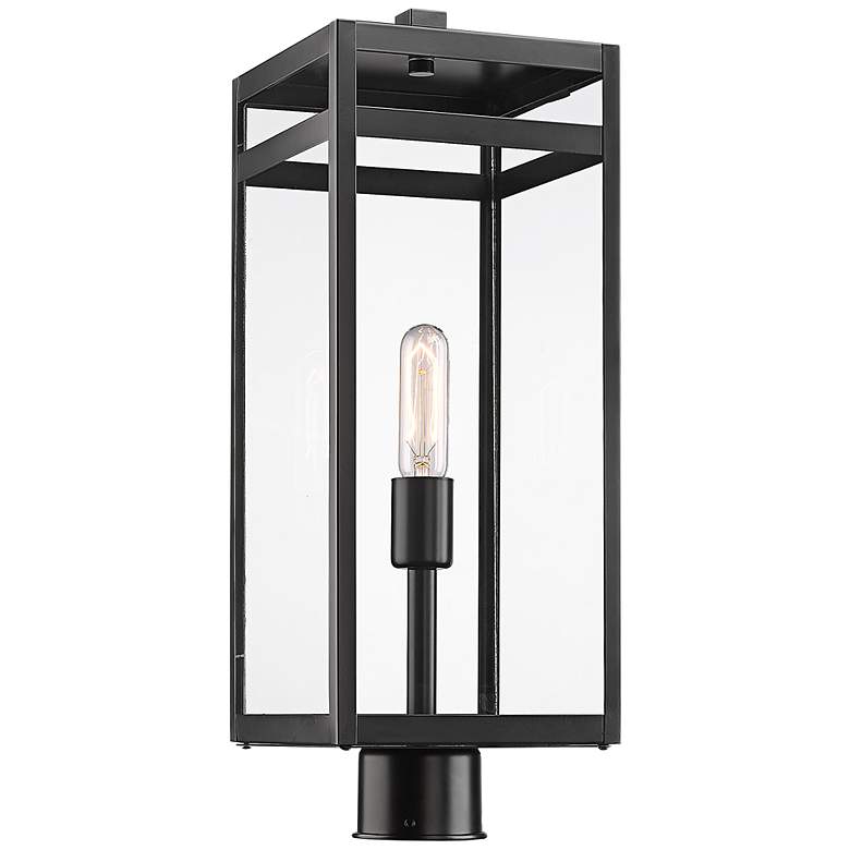 Image 1 Nuri 21 1/2" High Black Rectangular Outdoor Post Light