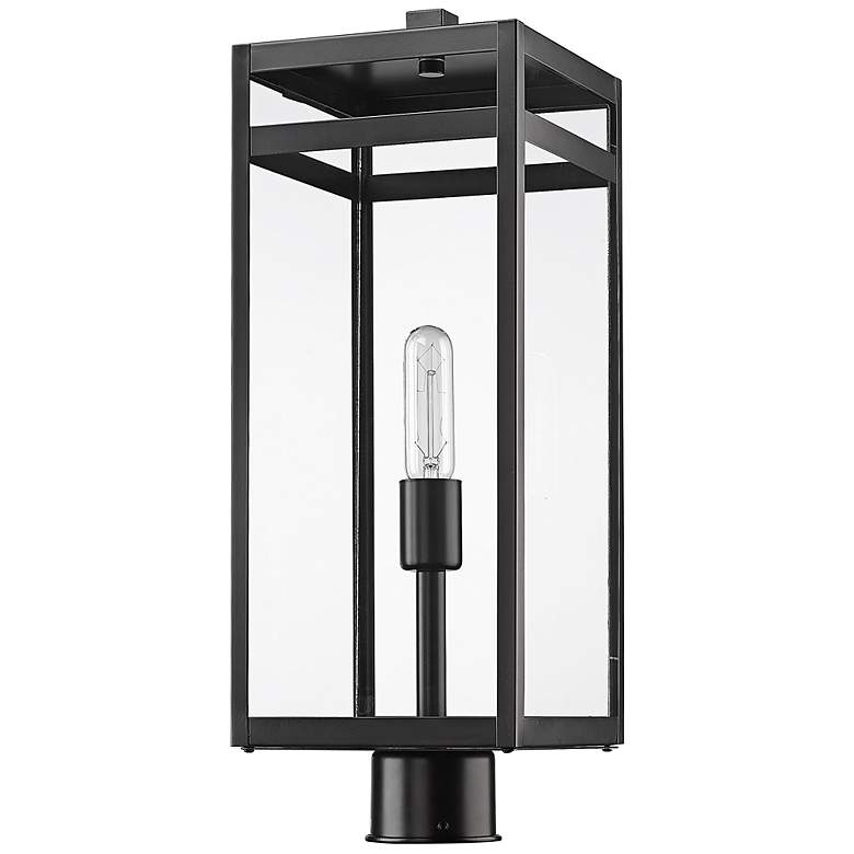 Image 3 Nuri 21 1/2" High Black Rectangular Outdoor Post Light more views