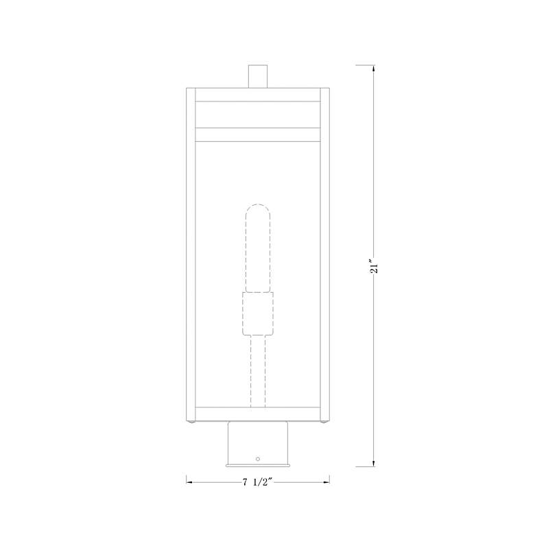 Image 7 Nuri 21 1/2" High Black Rectangular Outdoor Post Light more views