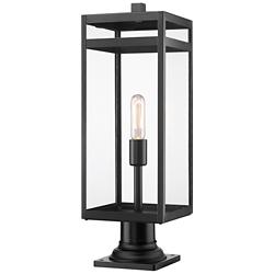 Nuri 23 1/2" High Black Outdoor Pier Mount Light