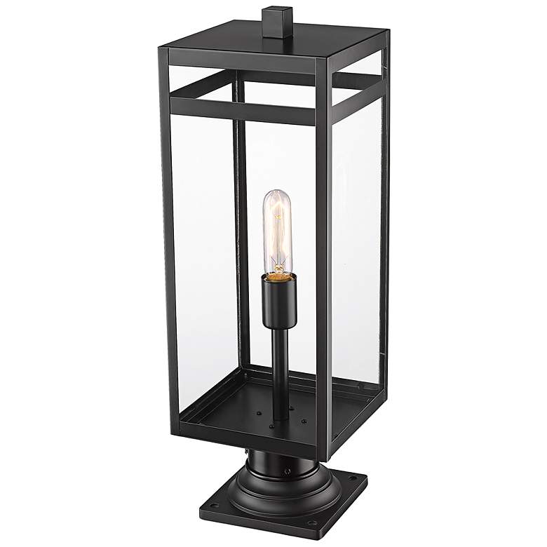 Image 4 Nuri 23 1/2" High Black Outdoor Pier Mount Light more views
