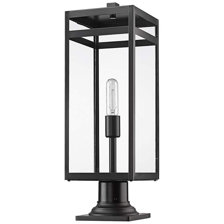Image 6 Nuri 23 1/2" High Black Outdoor Pier Mount Light more views