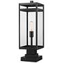 1_Nuri 23" High Black Metal Rectangular Outdoor Pier Mount