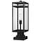 Nuri 23" High Black Metal Rectangular Outdoor Pier Mount