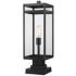 Nuri 23" High Black Metal Rectangular Outdoor Pier Mount