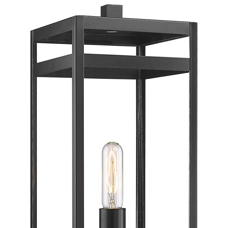 Image 2 Nuri 23" High Black Metal Rectangular Outdoor Pier Mount more views