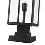 4_Nuri 23" High Black Metal Rectangular Outdoor Pier Mount more views