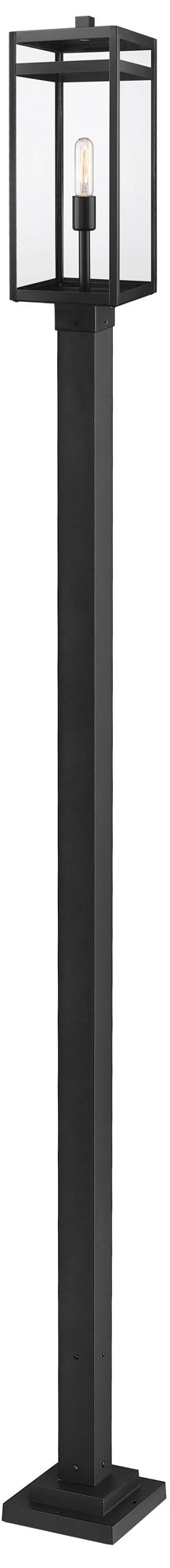 Nuri by Z-Lite Black 115 inch 1 Light Outdoor Post Mounted Fixture