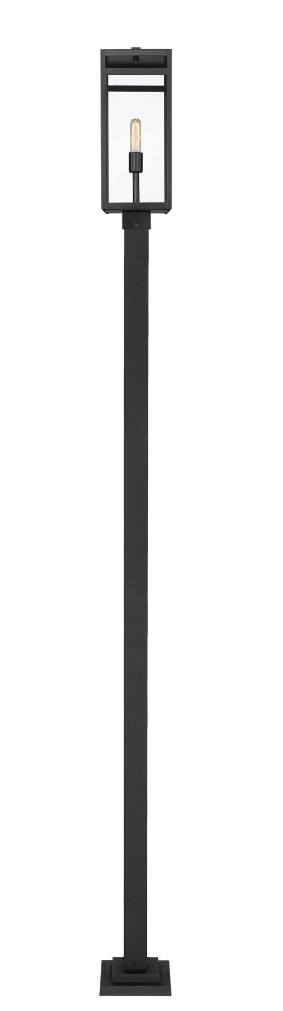 Image 5 Nuri by Z-Lite Black 115 inch 1 Light Outdoor Post Mounted Fixture more views