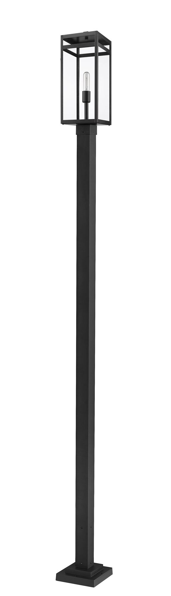 Nuri by Z-Lite Black 115 inch 1 Light Outdoor Post Mounted Fixture