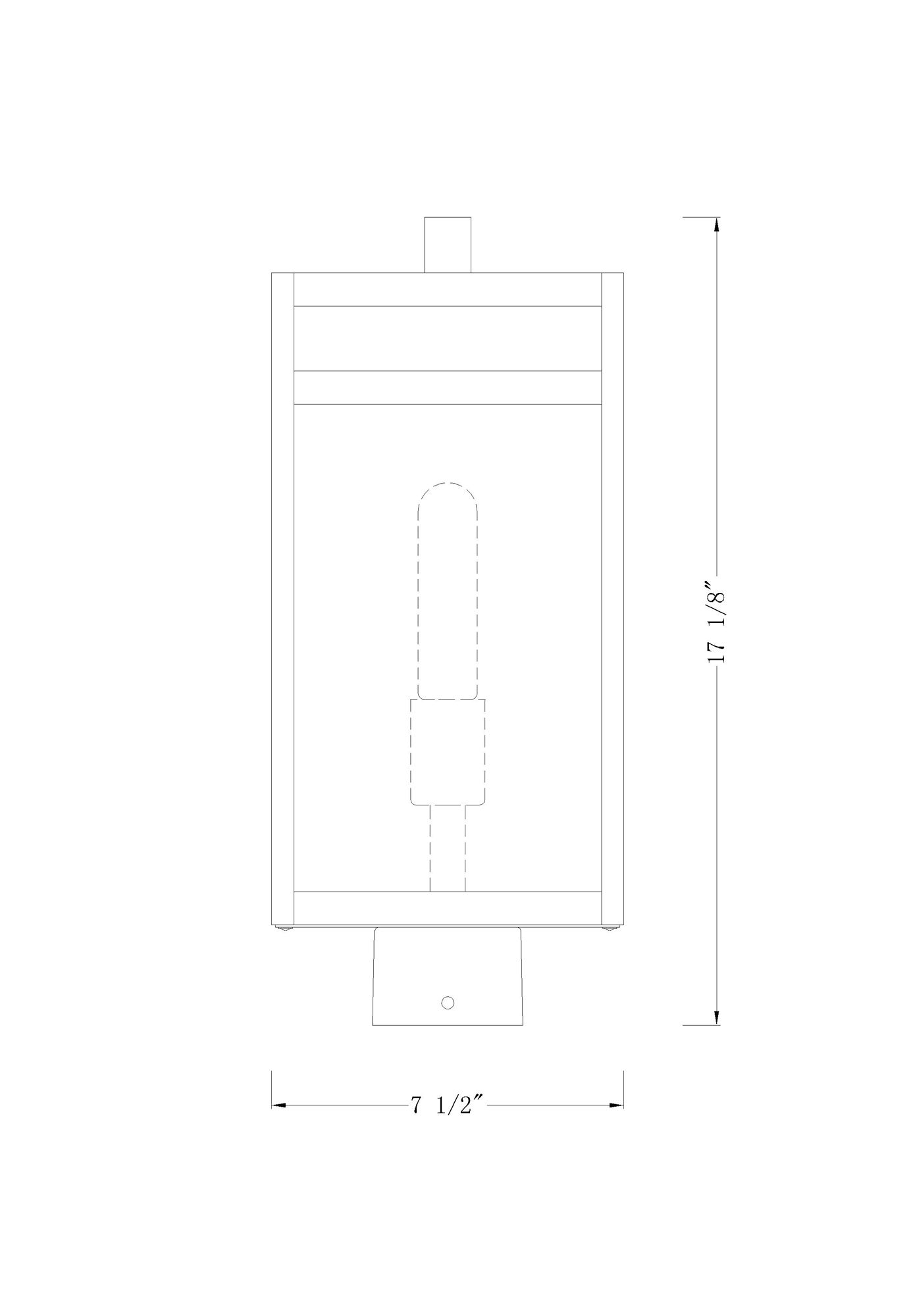 Image 6 Nuri by Z-Lite Black 17.5 inch 1 Light Outdoor Post Mount Fixture more views