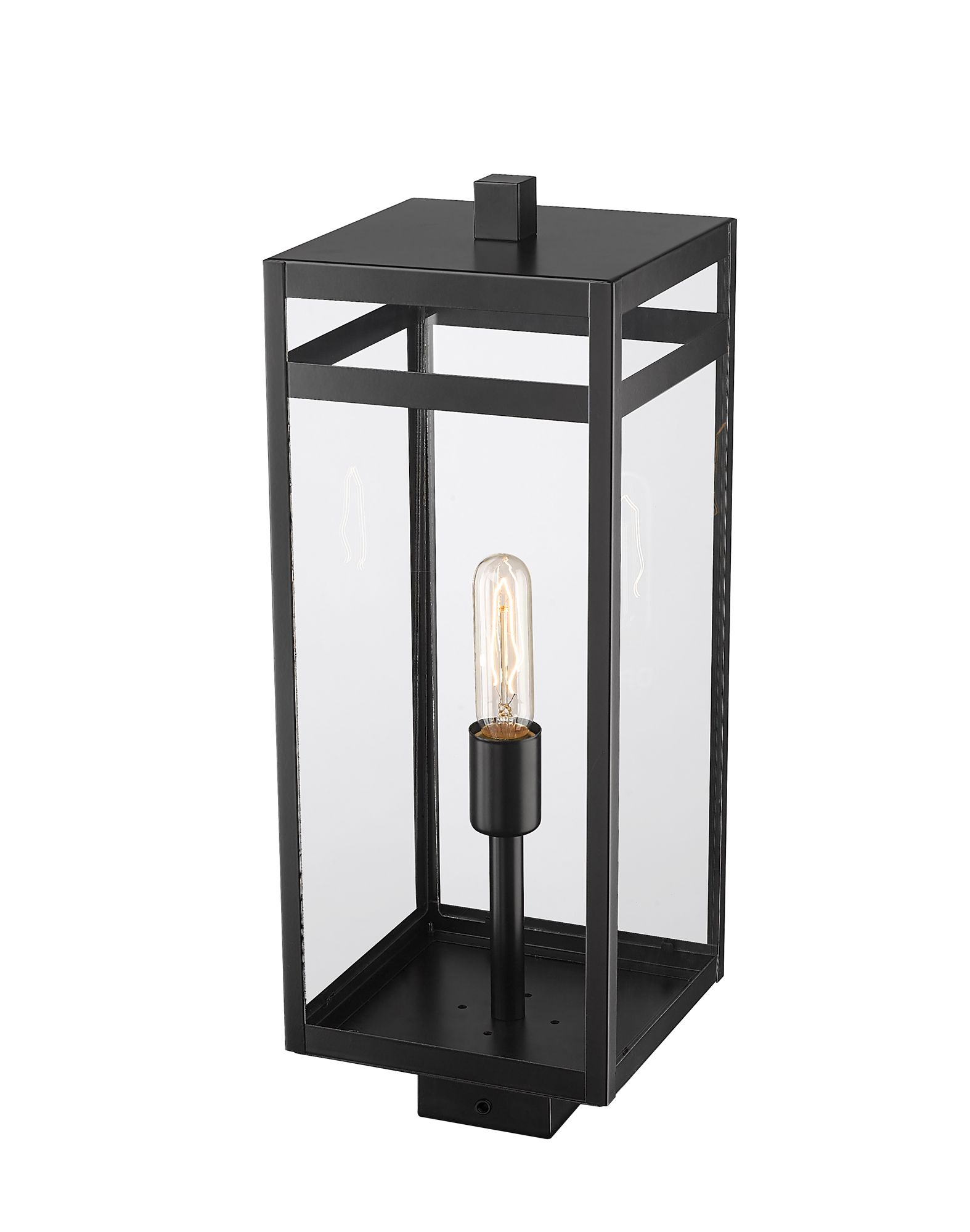 Image 3 Nuri by Z-Lite Black 21 inch 1 Light Outdoor Post Mount Fixture more views