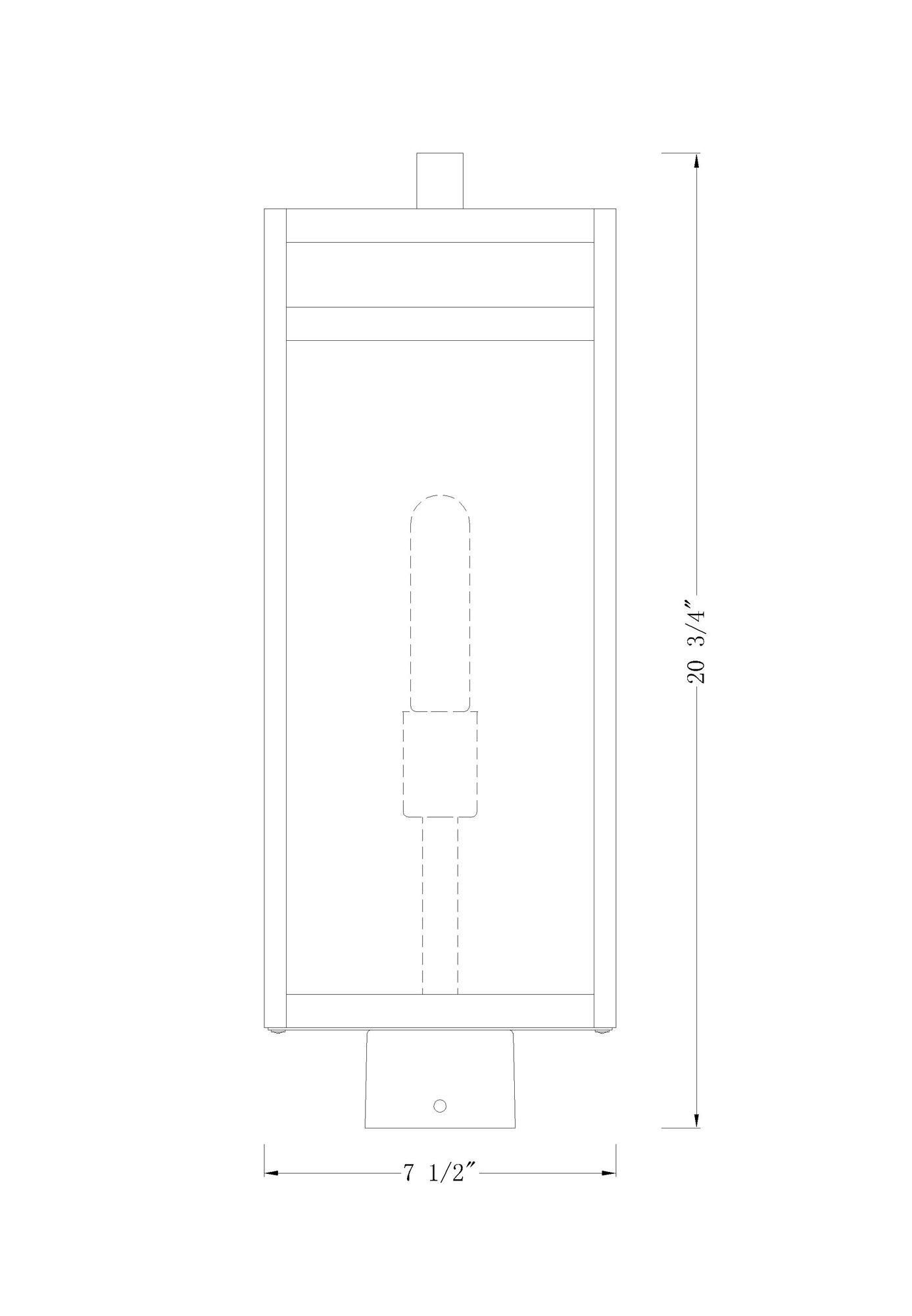 Image 6 Nuri by Z-Lite Black 21 inch 1 Light Outdoor Post Mount Fixture more views