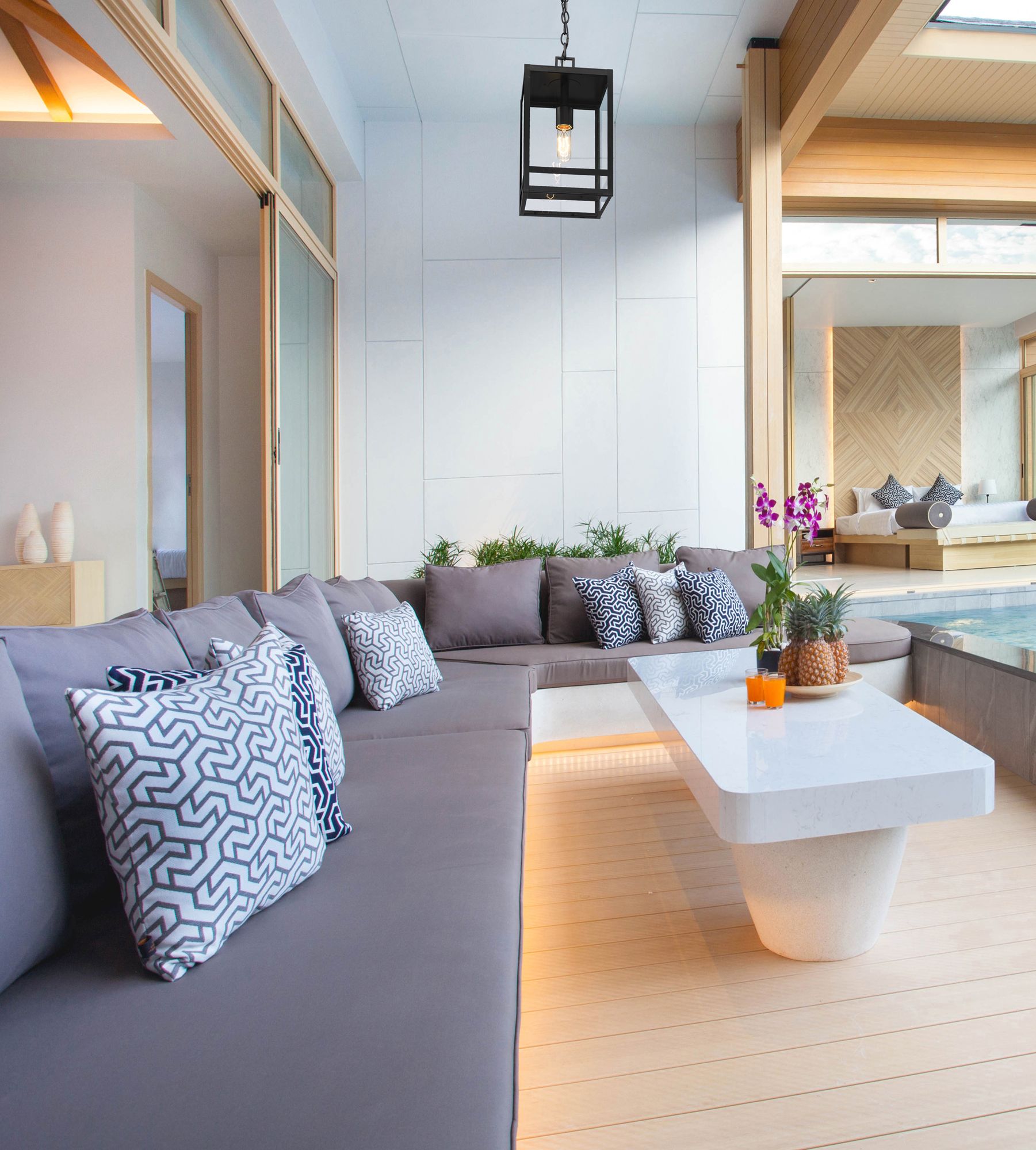 Image 4 Nuri by Z-Lite Black 7.5 inch 1 Light Outdoor Chain Mount Ceiling Fixture more views