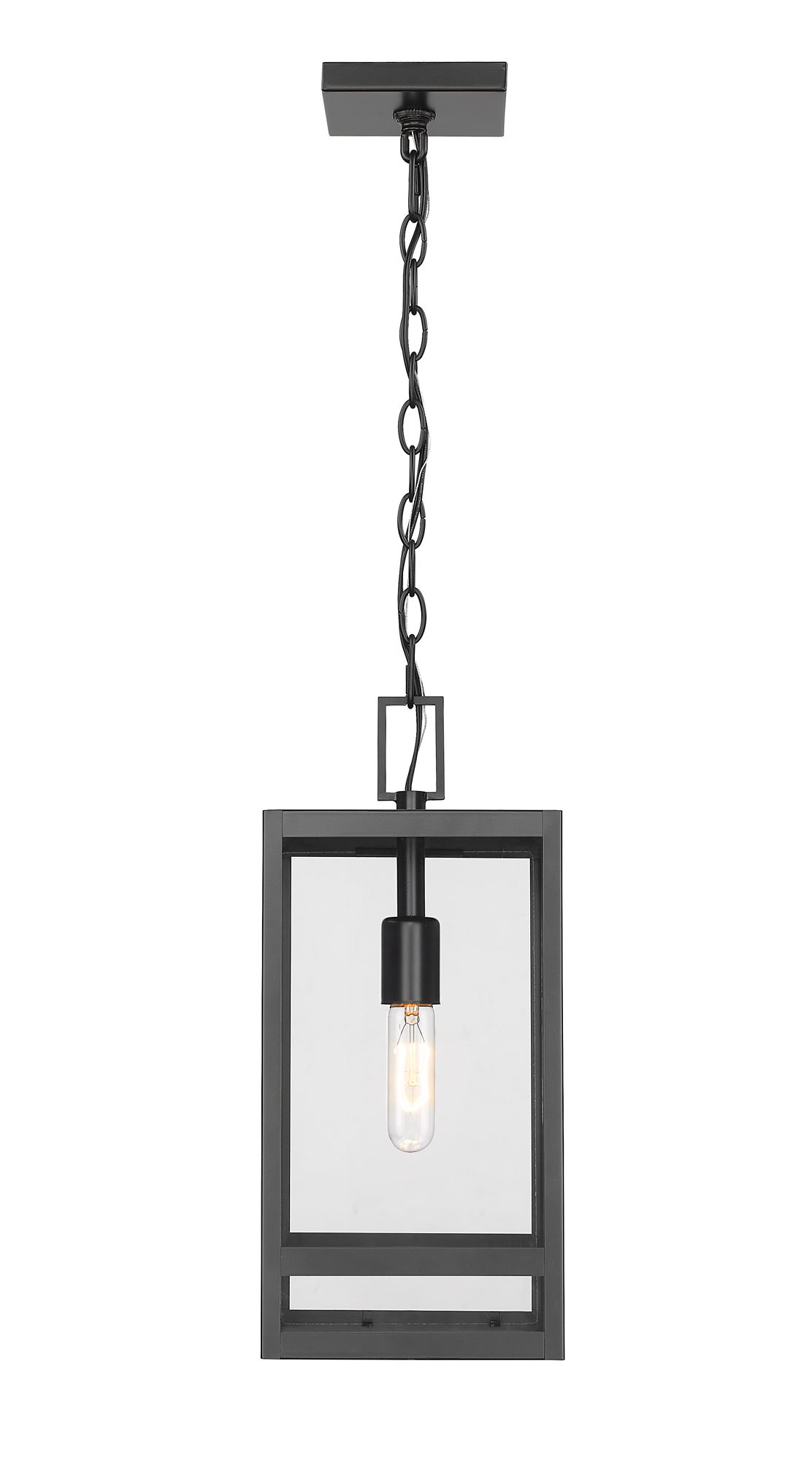 Image 5 Nuri by Z-Lite Black 7.5 inch 1 Light Outdoor Chain Mount Ceiling Fixture more views