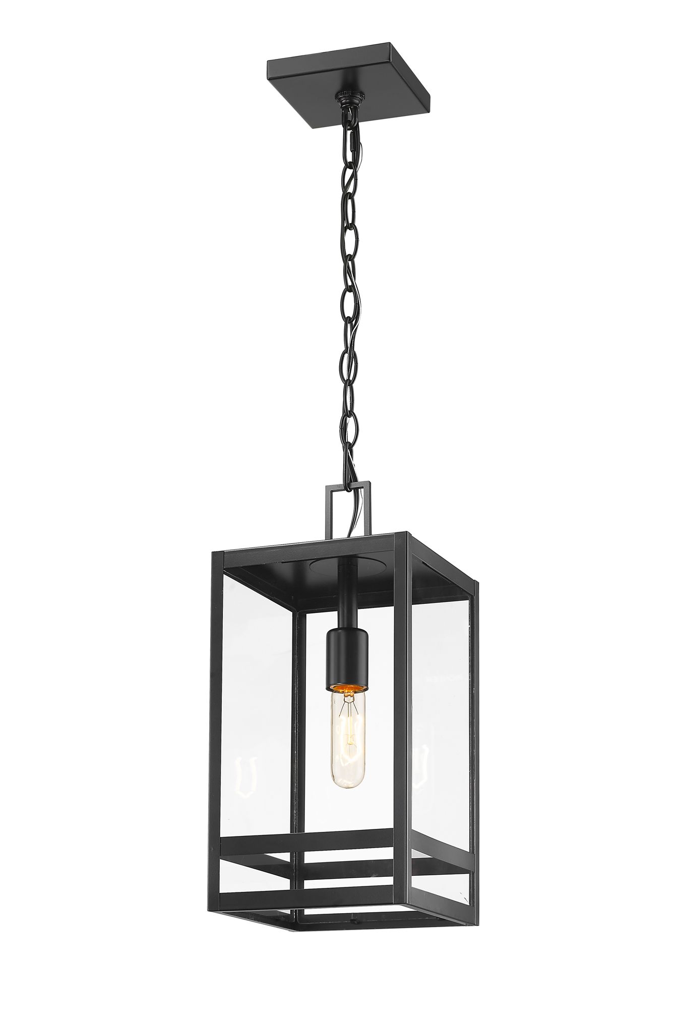 Image 6 Nuri by Z-Lite Black 7.5 inch 1 Light Outdoor Chain Mount Ceiling Fixture more views