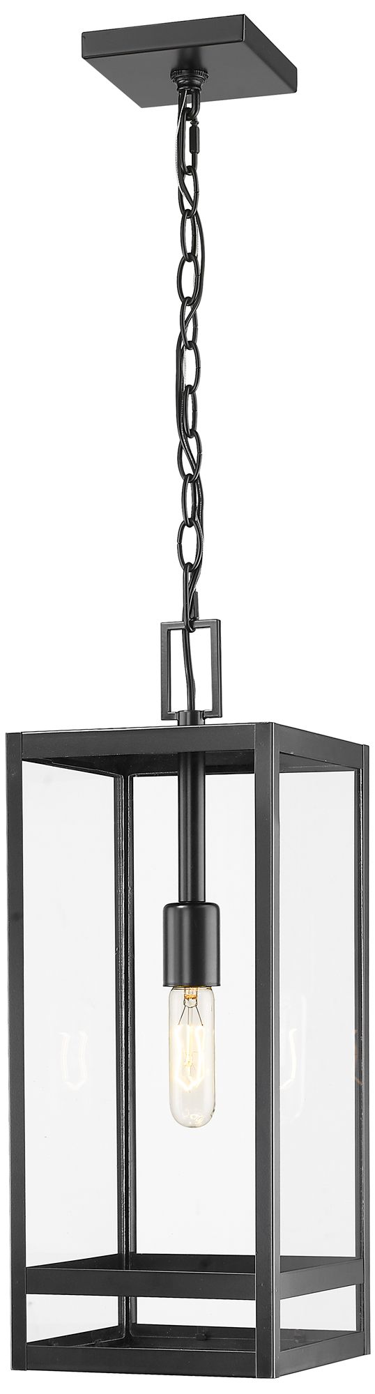Nuri by Z-Lite Black 7.5 inch 1 Light Outdoor Chain Mount Ceiling Fixture