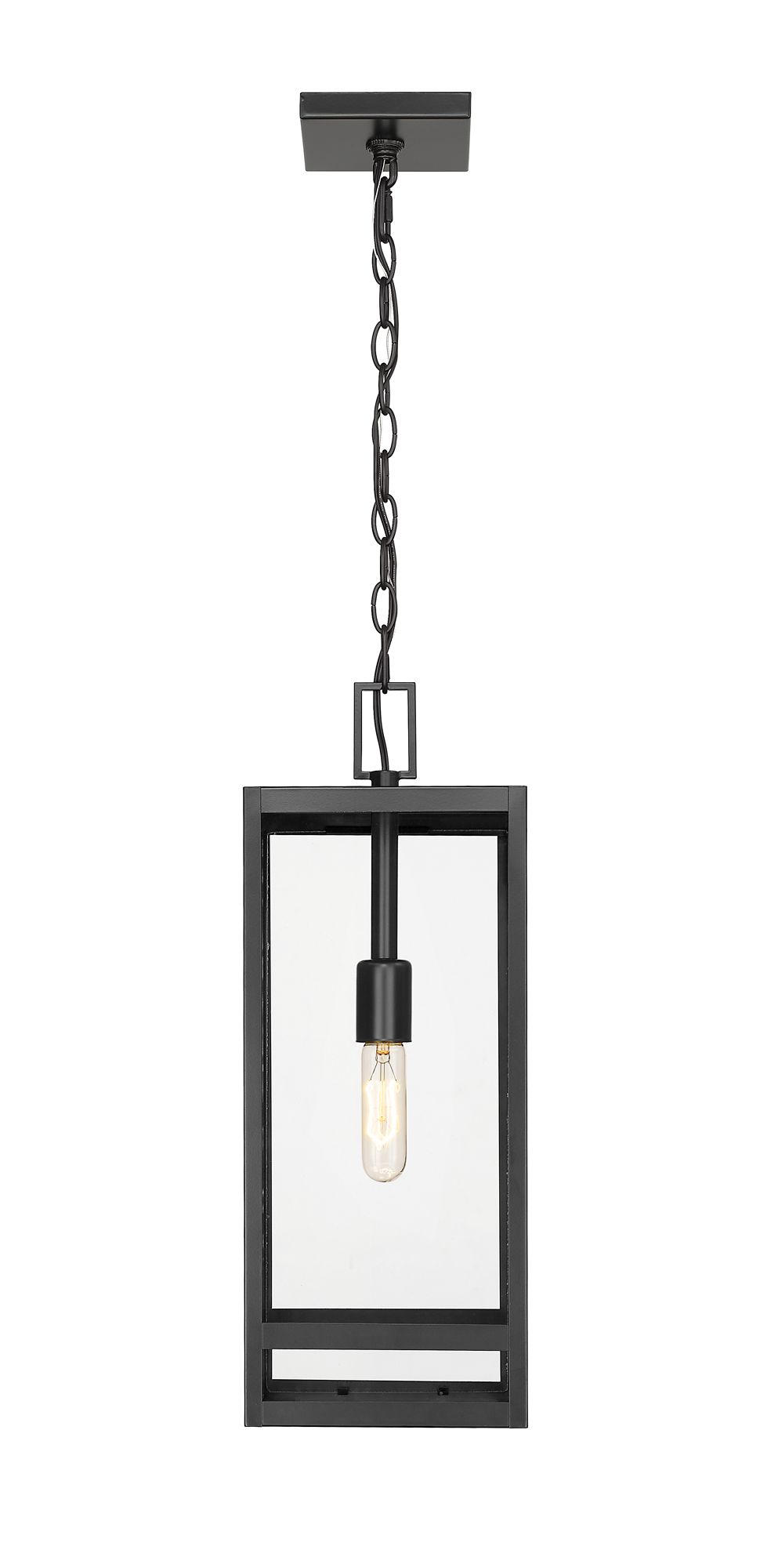 Image 5 Nuri by Z-Lite Black 7.5 inch 1 Light Outdoor Chain Mount Ceiling Fixture more views