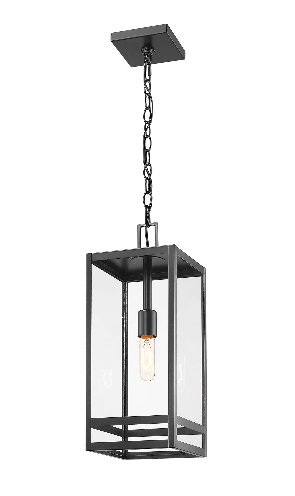 Image 6 Nuri by Z-Lite Black 7.5 inch 1 Light Outdoor Chain Mount Ceiling Fixture more views