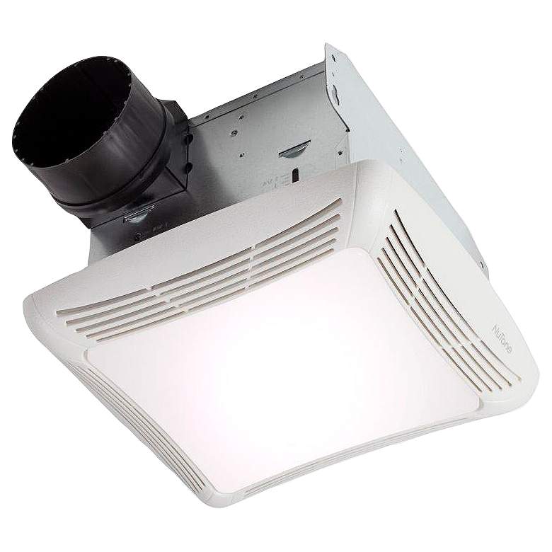 Image 1 Nutone White Ventilation Ceiling Exhaust Fan with Light