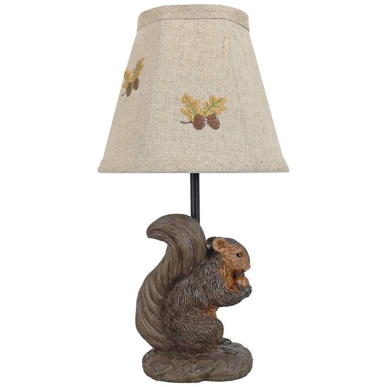Image 1 Nutty the Squirrel 12" High Brown Accent Table Lamp
